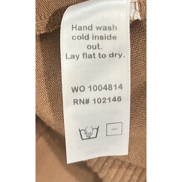 Michael Stars‎ Womens Ribbed Camel Tan Sweater Sz Small  Chic Cozy Timeless - Picture 8 of 8